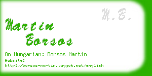 martin borsos business card